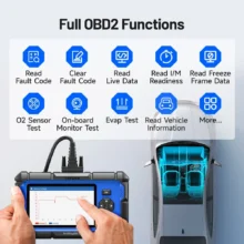 Scanner OBD2 FOXWELL NT716 (2026) : outil de diagnostic moteur et ABS/SRS avec 9 réinitialisations et contrôle bidirectionnel.