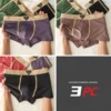 Ensemble de 3 sous-vêtements pour homme 100 % coton, automne-hiver, nouveauté 10A, boxers antibactériens, coupe ample et confortable, caleçons quadrangulaires.