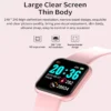 Montre connectée sport pour femme et homme, avec lecteur de musique intégré, suivi d'activité, podomètre et réveil (Y68 D20).