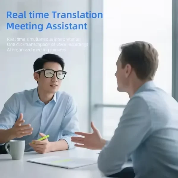 Lunettes intelligentes Lenovo AI 800W avec caméra 4K HD, traduction en temps réel, appels, enregistrement musical, idéales pour les voyages et les activités de plein air Nouveauté