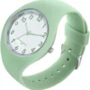 Montre Forrader avec bracelet en silicone pour femmes et filles, grand cadran, étanche, sportive, tendance, décontractée, simple, mouvement à quartz.