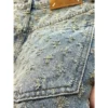 Short en jean rétro de luxe léger style Y2K, coupe ample, style hip-hop, pour homme et femme.