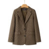 New Womens Casual Chic Plaid Coat