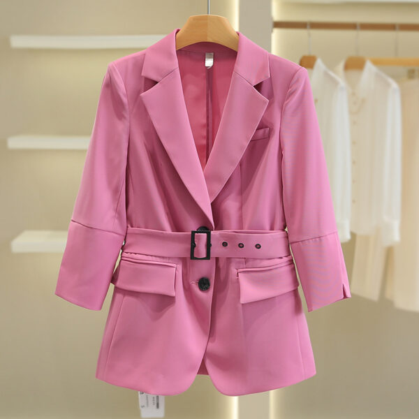 aaa510f1-c677-4896-b9e4-7617f285b4c7.jpg Solid-color Three-quarter-sleeve Casual Blazer For Women