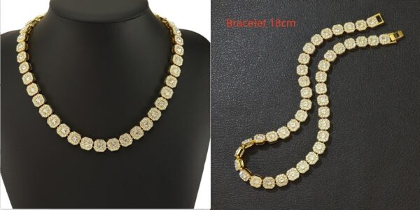 Full-Blown Diamond Ice Sugar Chain Necklace