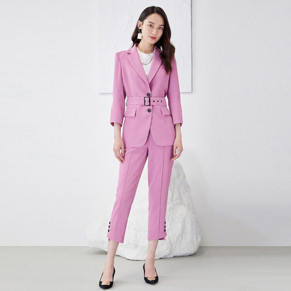 be0cbbd7-2fb9-418c-9560-727a950e95bf.jpg Solid-color Three-quarter-sleeve Casual Blazer For Women