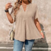 Women's V-neck Short-sleeve Chiffon Top
