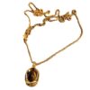 Genuine Gold-Plated Oval Tigers Eye Necklace And Earrings Set For Women