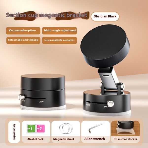 Support de téléphone de voiture magnétique pliable à ventouse avec navigation mains libres pour smartphone