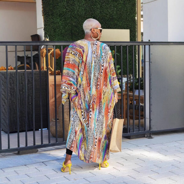 Chiffon Cardigan Resort Long Coat Cape