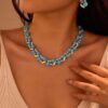 New Versatile Pearl Turquoise Necklace Earrings