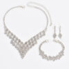 Diamond-shaped Jewelry Necklace Bracelet Earrings For Women