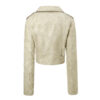 Veste de motard en cuir PU pour femme