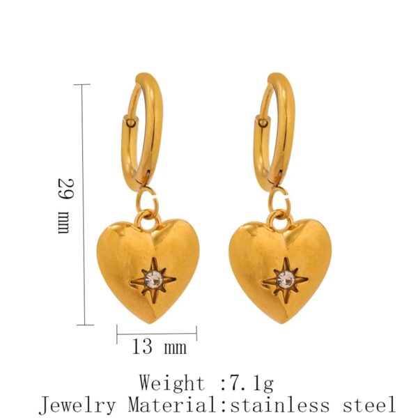 Stainless Steel Inlaid Rhinestone Series Pendant Necklace Earring Set
