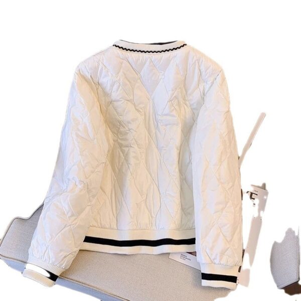 Doudoune Blanche Légère Style Baseball  🧥✨ Adoptez un look moderne.