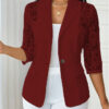 df9da98a-cfff-4999-85e7-65c2db729dca.jpg Lightweight Halflacepatched Singlebreasted Blazer Top
