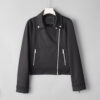 Versatile Short, Cool Biker-style Jacket For Women