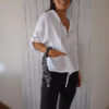 Hooded Drawstring Cotton-linen Long-sleeve Loose Casual