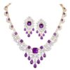 Two-piece Full-diamond Elegant Necklace And Earring Set
