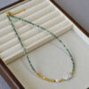 Irregular Geometric Rectangular Baroque Necklace And Bracelet For Women