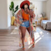 Chiffon Cardigan Resort Long Coat Cape