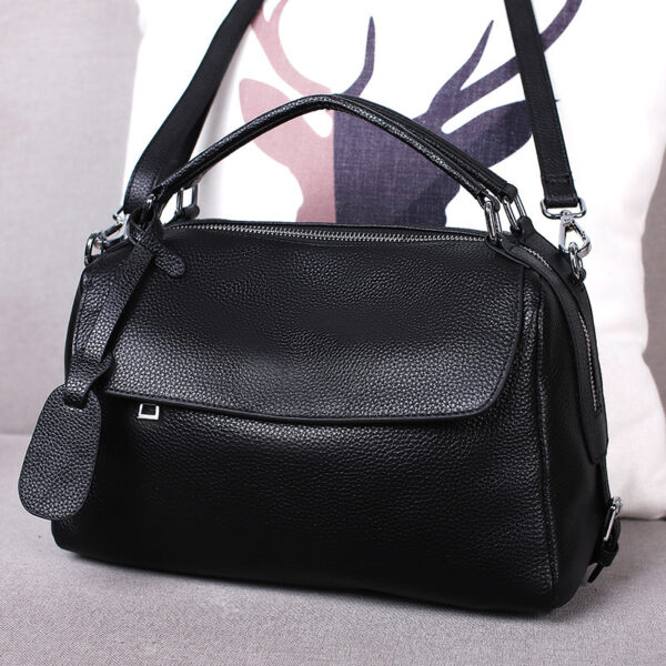 Sac bandoulière vintage en cuir de vachette pleine fleur souple