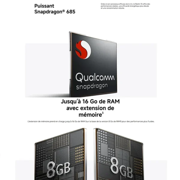 Xiaomi Redmi 15 4g, Nfc, Snapdragon ®   685, 6.9" Fhd Dotdisplay, 144 Hz, 50 Mp Camera, 7000 Mah Battery, Ip64