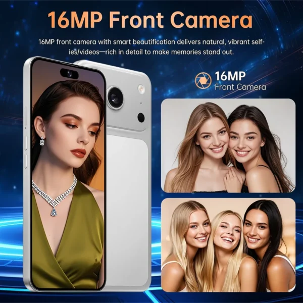 Téléphone portable Ai 17 Pro Max, smartphone Android 5G, écran HD 7,3 pouces, double SIM, batterie 7800 mAh + 2 To, double SIM, débloqué, appareil photo 16+48 MP, version internationale.