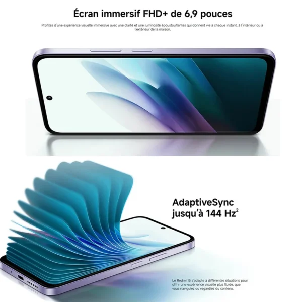 Xiaomi Redmi 15 4g, Nfc, Snapdragon ®   685, 6.9" Fhd Dotdisplay, 144 Hz, 50 Mp Camera, 7000 Mah Battery, Ip64