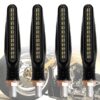 Newest 4x Universal flowing water flickering led motorcycle turn signals Indicators Flexible Blinkers Foldable Amber light lamp