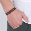 Retro Men's Braided Leather Bracelet