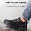 Chaussures de sécurité anti-perforation pour hommes, chaussures de travail d'été respirantes en maille, embout en plastique.