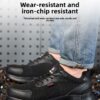 Chaussures de sécurité anti-perforation pour hommes, chaussures de travail d'été respirantes en maille, embout en plastique.