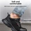 Chaussures de sécurité anti-perforation pour hommes, chaussures de travail d'été respirantes en maille, embout en plastique.