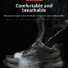 Chaussures de sécurité anti-perforation pour hommes, chaussures de travail d'été respirantes en maille, embout en plastique.