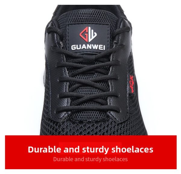 Chaussures de sécurité anti-perforation pour hommes, chaussures de travail d'été respirantes en maille, embout en plastique.