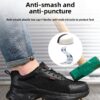 Chaussures de sécurité anti-perforation pour hommes, chaussures de travail d'été respirantes en maille, embout en plastique.