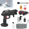 Pistolet de lavage de voiture haute pression 100 bars, sans fil, rechargeable, puissant, pour batterie Makita.