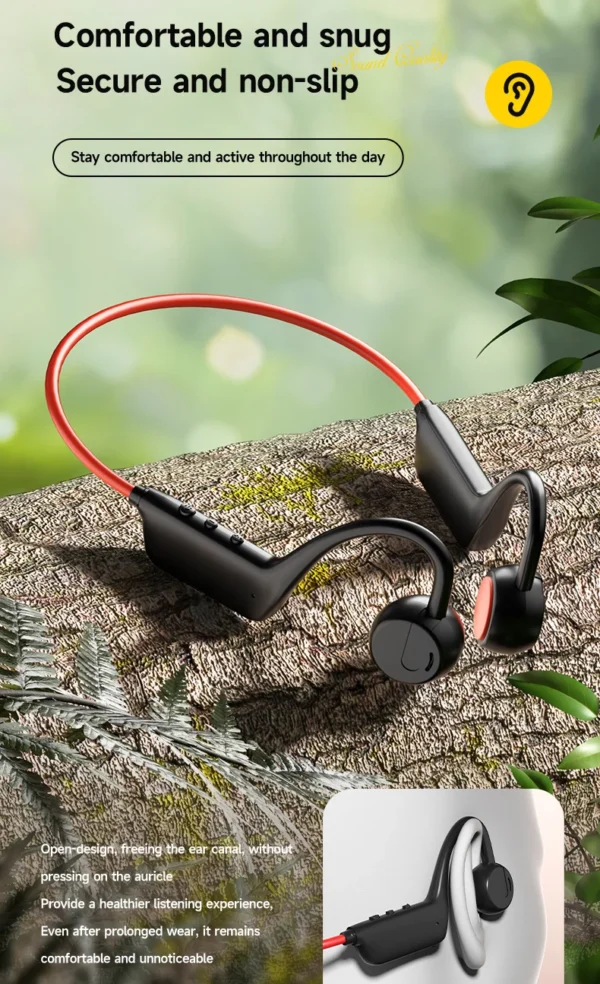 Nouveau casque sans fil Lenovo à conduction osseuse pour la natation et le sport – Bluetooth 5.4, étanche IPX8, avec microphone, idéal pour l'entraînement et le fitness.