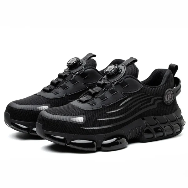 Chaussures de sécurité pour hommes avec système de serrage rotatif – Style sportif, anti-écrasement et anti-perforation