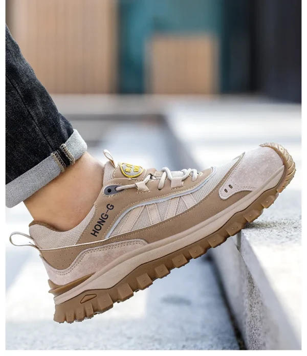 Chaussures de sécurité isolantes pour hommes avec embout en plastique, baskets de travail antidérapantes, chaussures de protection et bottes de travail anti-perforation.