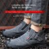 Chaussures de sécurité pour hommes en cuir véritable (croûte de cuir de vache), avec embout composite, semelle anti-perforation, propriétés antistatiques et conception adaptée au soudage ; bottes ultra-résistantes.
