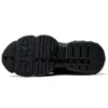 Chaussures de sécurité pour hommes avec fermeture à molette, embout en acier, coussin d'air et semelle anti-perforation.