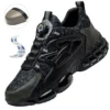 Chaussures de sécurité pour hommes avec système de serrage rotatif – Style sportif, anti-écrasement et anti-perforation
