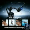 Écouteurs sans fil Lenovo à conduction osseuse – Compatibles Bluetooth, mains libres avec micro – Idéaux pour le sport, la course et la natation