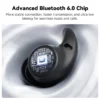 Écouteurs Bluetooth HTC NE76, mini-écouteurs invisibles avec traducteur IA pour le sommeil, écouteurs sans fil souples – Orange.