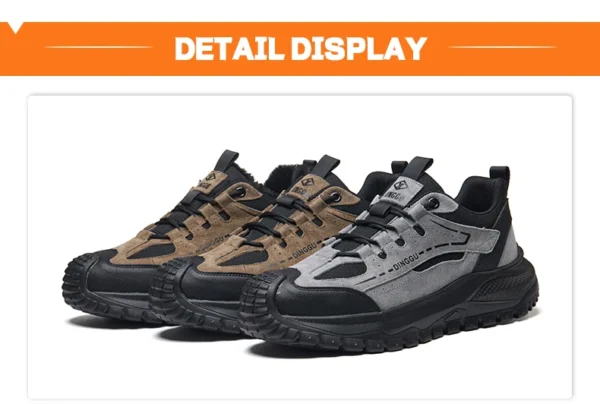 Chaussures de sécurité pour hommes avec embout en acier – Protection anti-écrasement et anti-perforation.