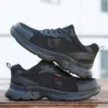 Chaussures de sécurité anti-perforation pour hommes, chaussures de travail d'été respirantes en maille, embout en plastique.