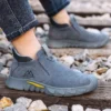 Chaussures de sécurité pour soudeurs (hommes) – Protection de travail anti-écrasement et anti-perforation, avec embout en acier.