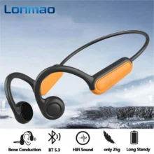 Écouteurs à conduction osseuse réelle B8 – Casque sans fil Bluetooth 5.3 pour le sport avec contour d'oreille et étanchéité IPX5 (idéal pour la course et la conduite)